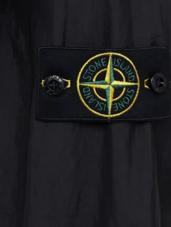 Logo patch nylon short parka