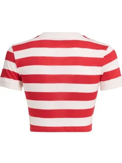 Logo striped crop baby t-shirt