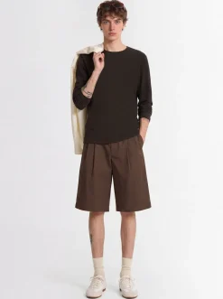Long sleeve boat neck t-shirt