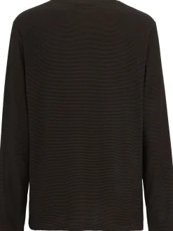 Long sleeve boat neck t-shirt