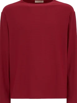Long sleeve boat neck t-shirt