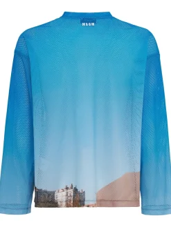Long sleeve mesh t-shirt