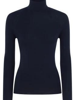 Maglia collo alto Audrey in lana a costine
