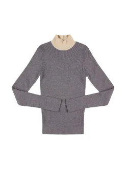 Maglia collo alto in misto viscosa