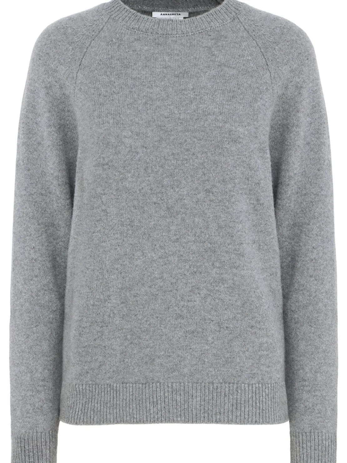 Maglia girocollo Ida in lana con maniche raglan