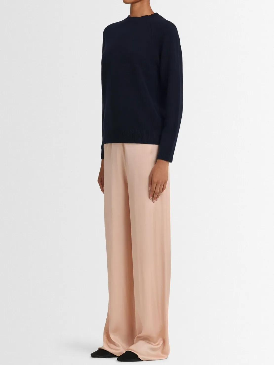 Maglia girocollo Ida in lana con maniche raglan