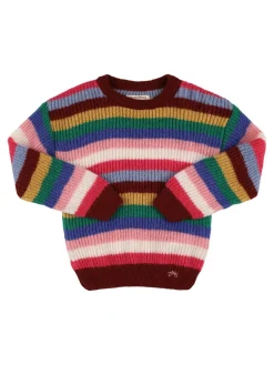 Maglia in misto acrilico a righe