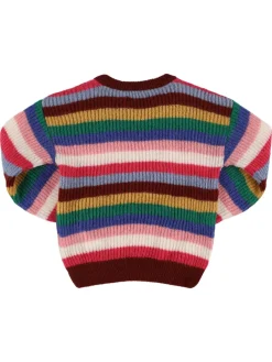 Maglia in misto acrilico a righe