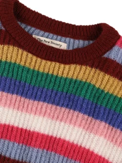 Maglia in misto acrilico a righe
