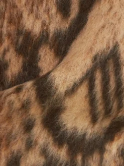 Maglia in misto lana pettinata stampa pitone