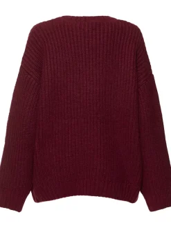 Maglia Sydney in misto lana a costine con logo