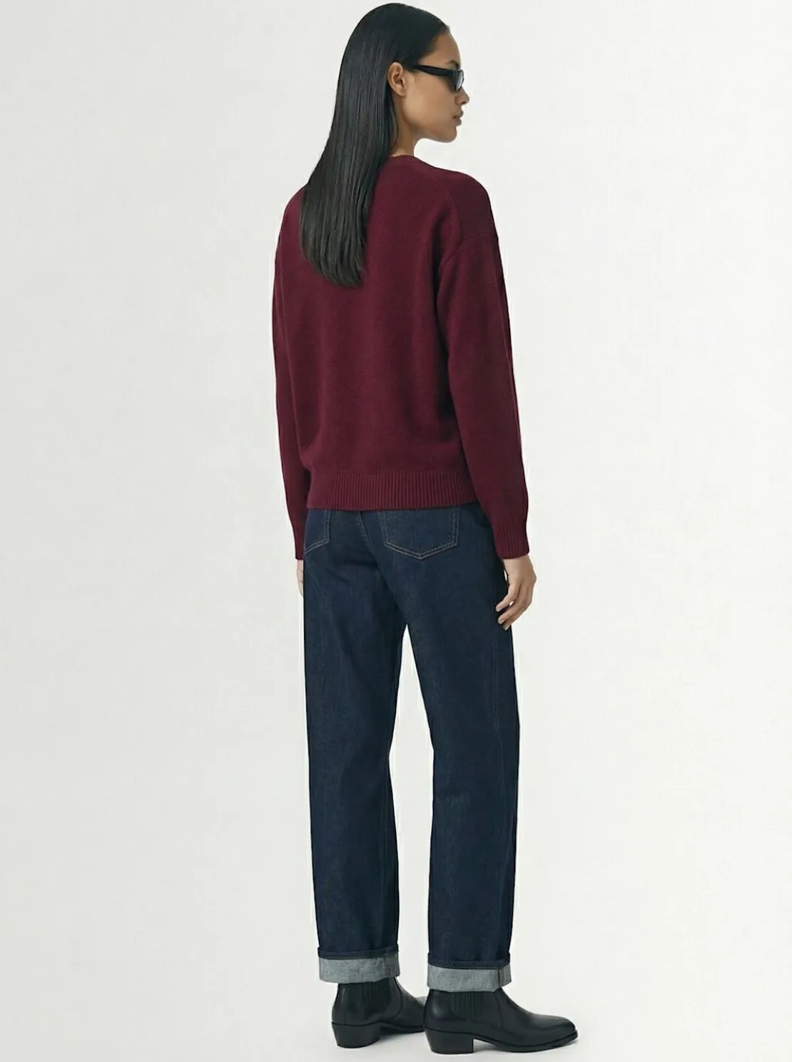 Maglia Zefiro in eco-cashmere con scollo a V