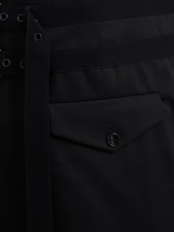 Mane knee-length cotton twill kilt