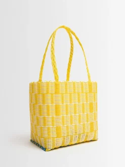 Medium woven basket bag