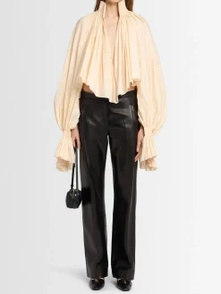 Miles straight leg leather pants