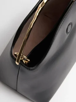 Mini Bloom leather top handle bag