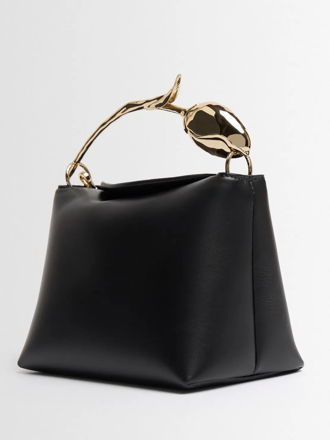 Mini Bloom leather top handle bag
