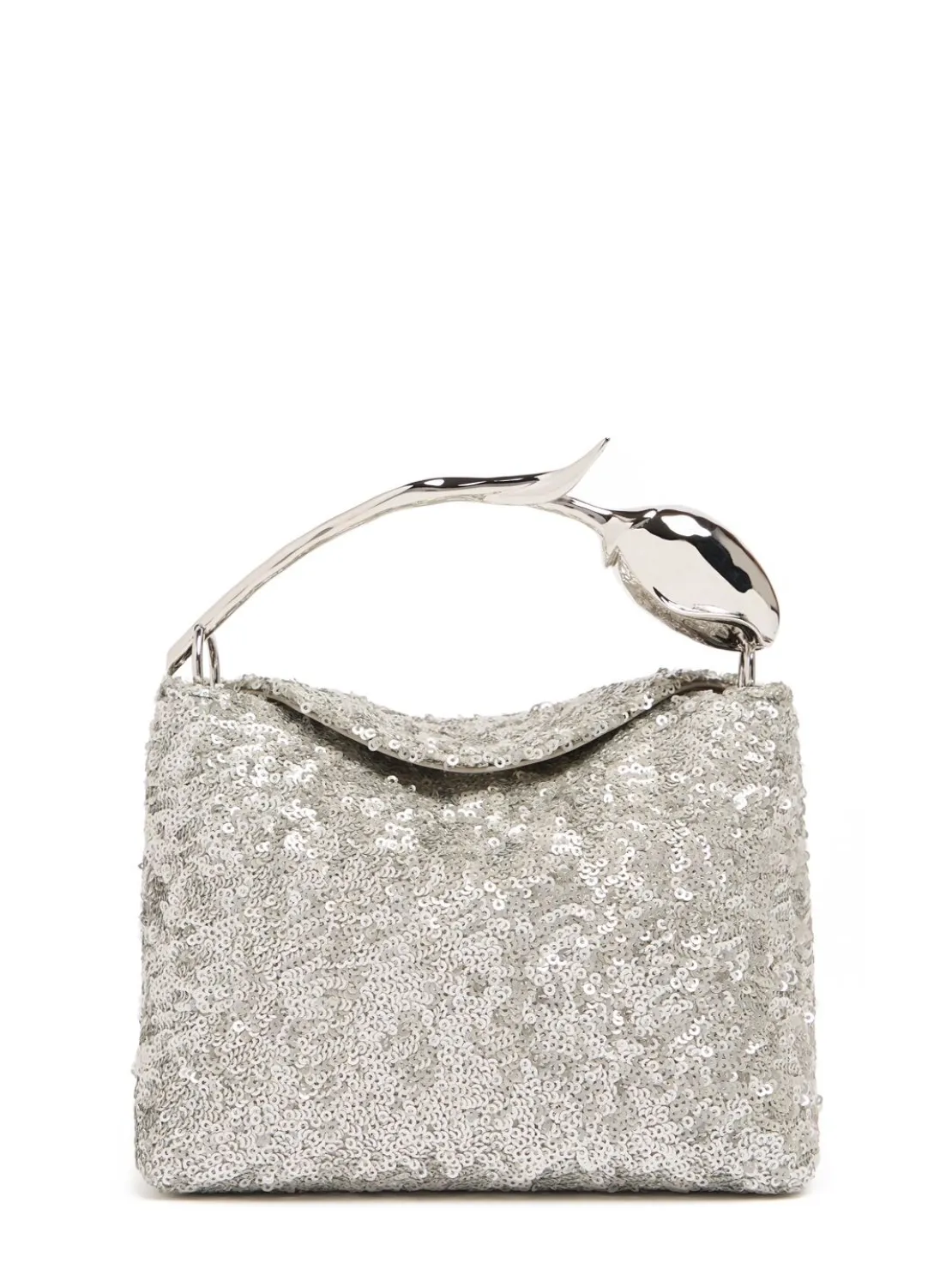 Mini Bloom sequined top handle bag
