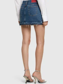 Minigonna in denim / cristalli