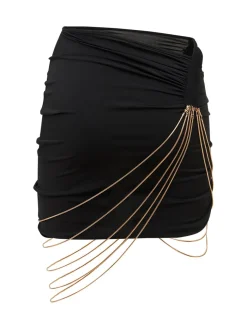 Minigonna in eco jersey con catena