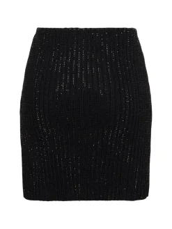 Minigonna in maglia / decorazioni