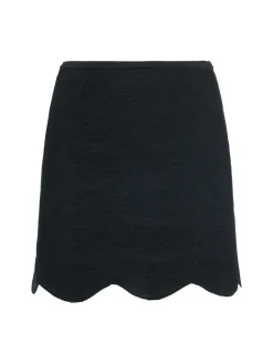 Minigonna in mesh di seta e cotone
