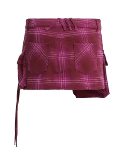 Minigonna in misto cotone con tasche cargo
