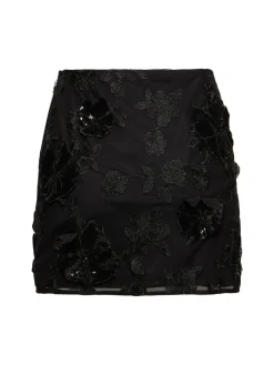 Minigonna Lula in mesh con fiori