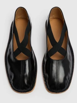 Mocassini stile ballerina in pelle
