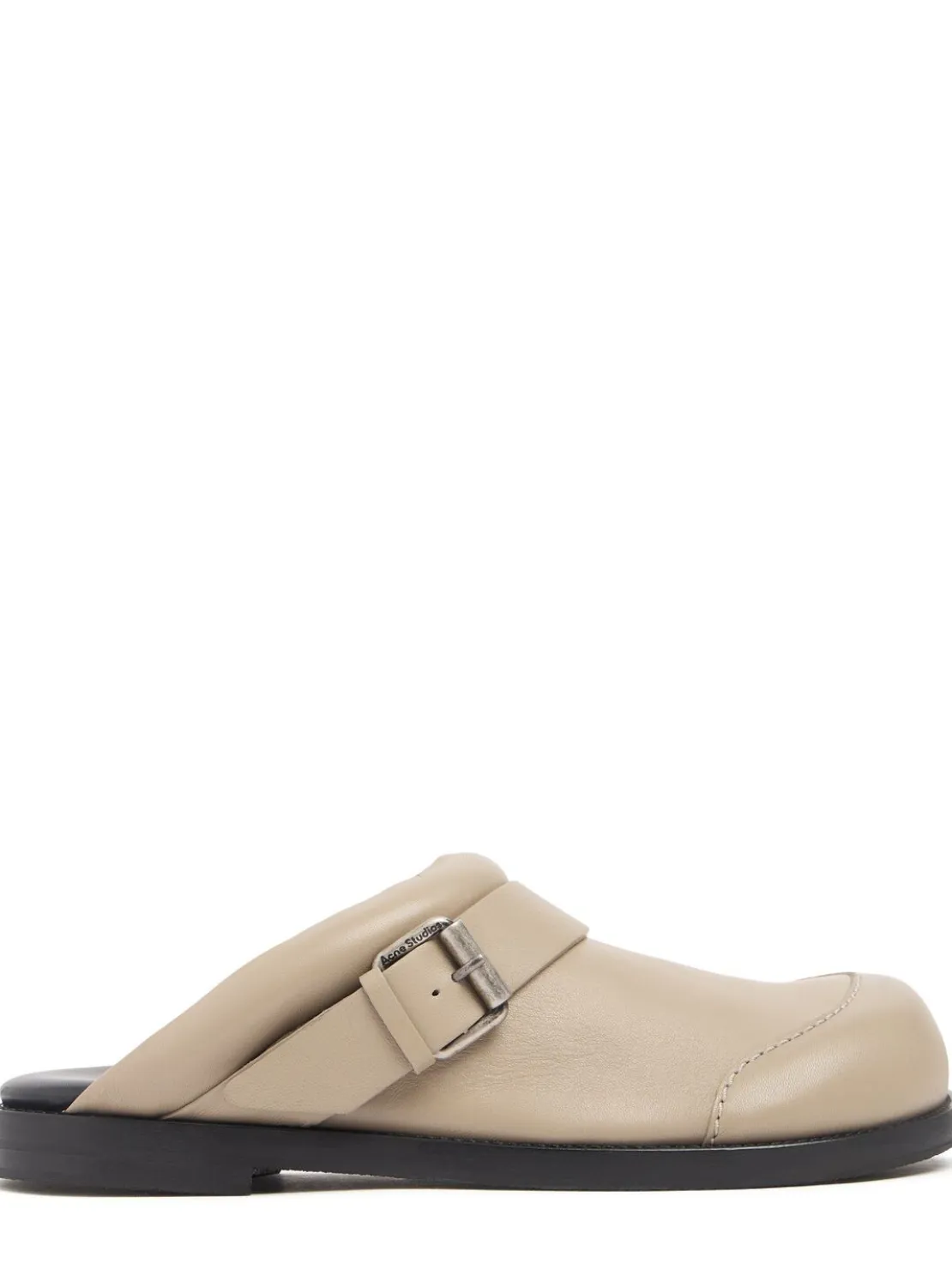Mules in pelle con fibbie 20mm