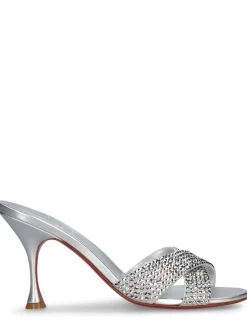 Mules Mariza in pelle lamé 85mm