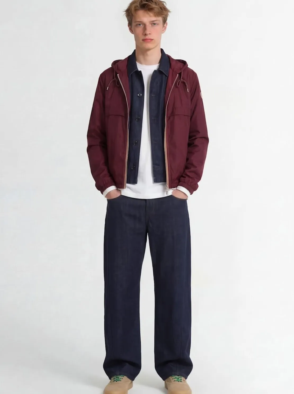 Nidge nylon hooded casual jacket