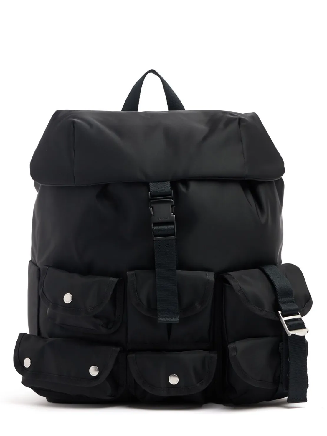 Nylon backpack w/pockets