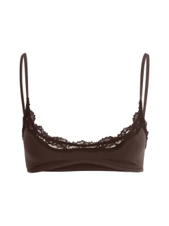 Nylon blend scoop bralette