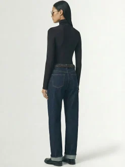 Nylon blend turtleneck top