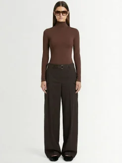 Nylon blend turtleneck top