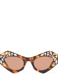 Occhiali da sole cat-eye in acetato