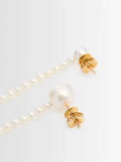 Orecchini Corinne Grande in oro 14kt con perle