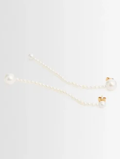 Orecchini Corinne Grande in oro 14kt con perle