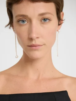 Orecchini Corinne Grande in oro 14kt con perle