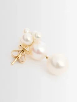Orecchino mono Bisou Perle in oro 14kt