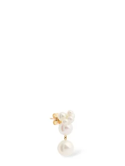 Orecchino mono Bisou Perle in oro 14kt