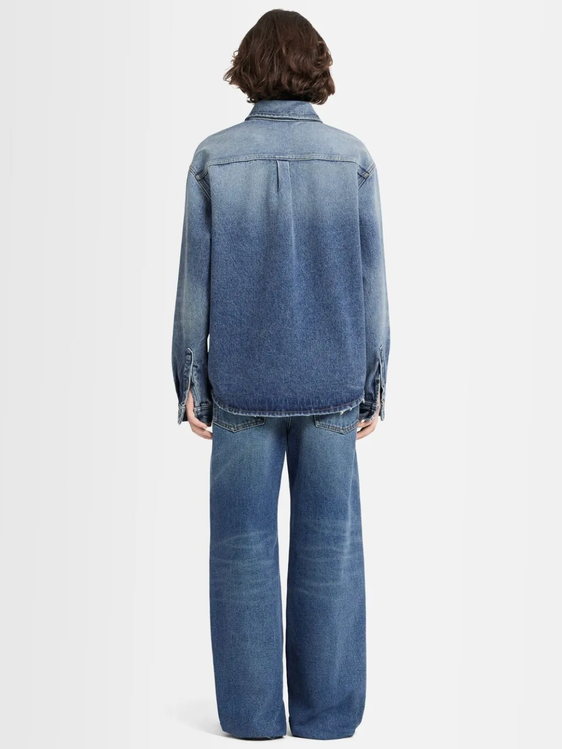 Overshirt Luce in denim stonewash