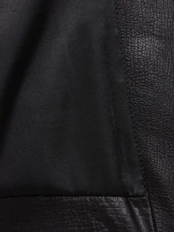Oversize leather biker jacket