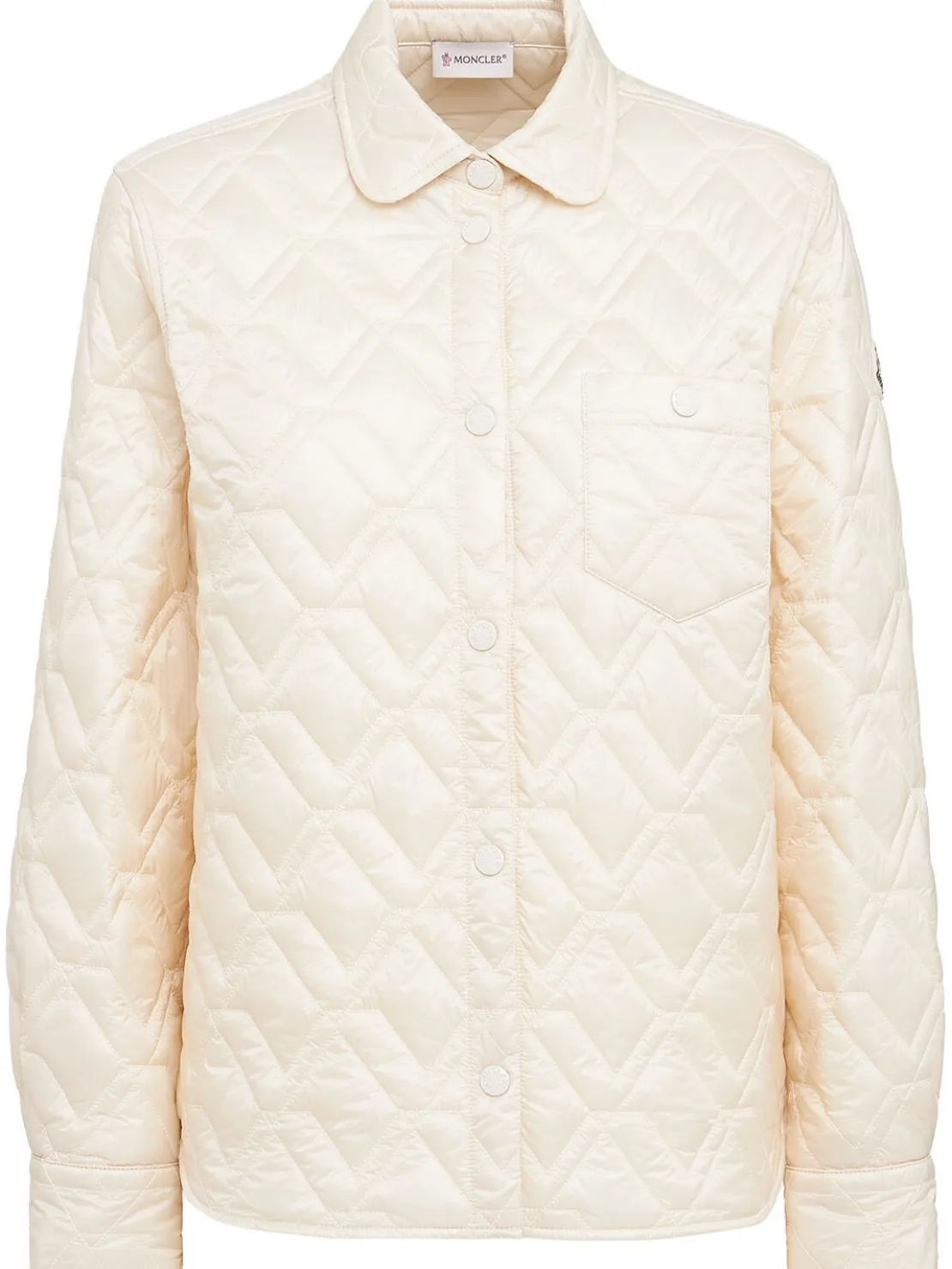 Padded diamond quilted shirt jacket