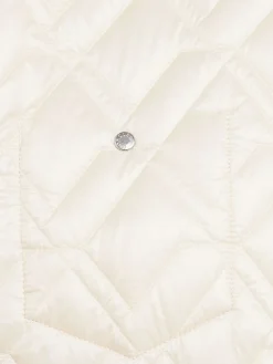Padded diamond quilted shirt jacket