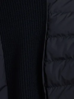 Padded wool zip-up cardigan jacket