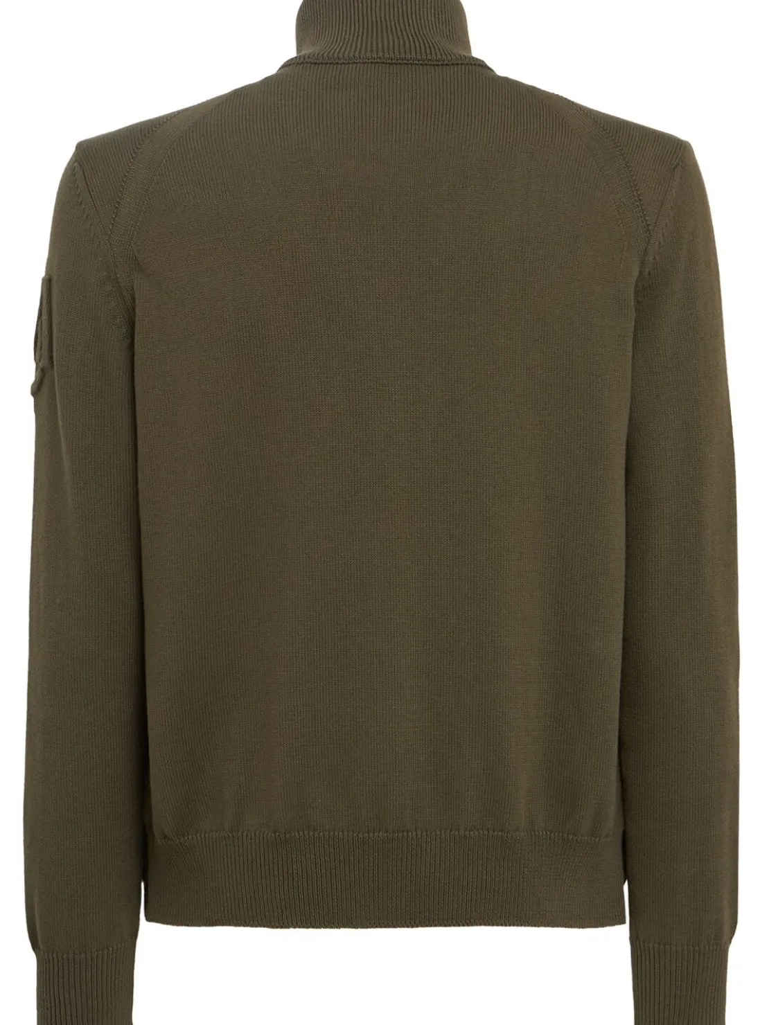 Padded zip-up cotton blend down cardigan