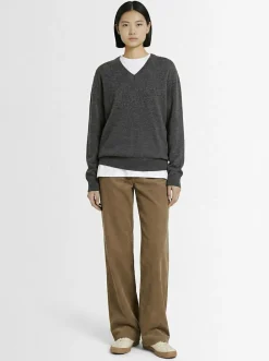 Pantaloni ampi Eglitta in cotone millerighe