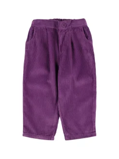 Pantaloni capri in cotone millerighe